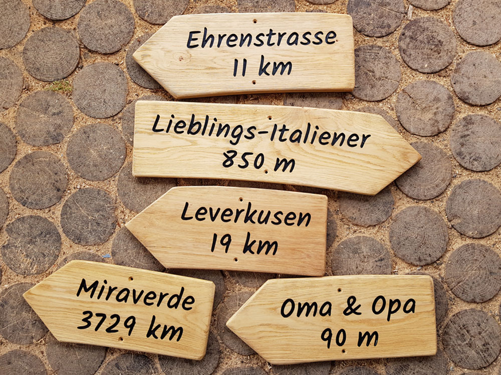 DIY Anleitung für Wegweiser aus Holz
